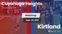 Matchup: Cuyahoga Heights vs. Kirtland  2019