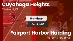 Matchup: Cuyahoga Heights vs. Fairport Harbor Harding  2019