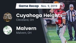 Recap: Cuyahoga Heights  vs. Malvern  2019