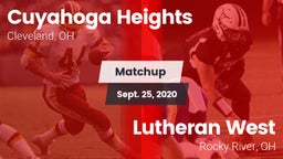 Matchup: Cuyahoga Heights vs. Lutheran West  2020