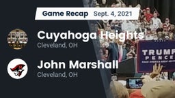 Recap: Cuyahoga Heights  vs. John Marshall  2021