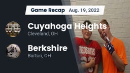 Recap: Cuyahoga Heights  vs. Berkshire  2022