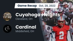 Recap: Cuyahoga Heights  vs. Cardinal  2022
