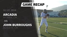 Recap: Arcadia  vs. John Burroughs  2016