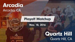 Matchup: Arcadia vs. Quartz Hill  2016