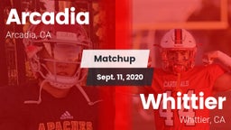 Matchup: Arcadia vs. Whittier  2020