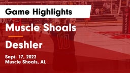 Muscle Shoals  vs Deshler  Game Highlights - Sept. 17, 2022