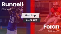 Matchup: Bunnell vs. Foran  2018