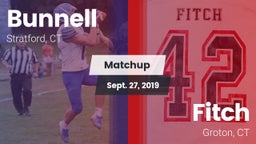 Matchup: Bunnell vs. Fitch  2019