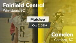 Matchup: Fairfield Central vs. Camden  2016