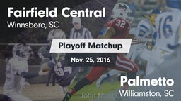 Matchup: Fairfield Central vs. Palmetto  2016