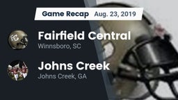 Recap: Fairfield Central  vs. Johns Creek  2019