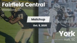 Matchup: Fairfield Central vs. York  2020
