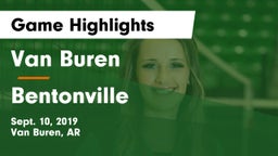 Van Buren  vs Bentonville  Game Highlights - Sept. 10, 2019