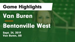 Van Buren  vs Bentonville West  Game Highlights - Sept. 24, 2019