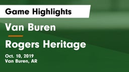 Van Buren  vs Rogers Heritage Game Highlights - Oct. 10, 2019