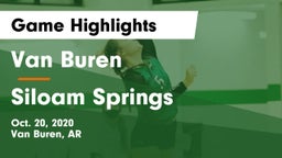Van Buren  vs Siloam Springs  Game Highlights - Oct. 20, 2020