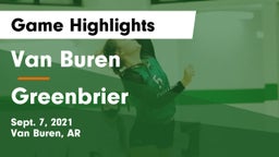 Van Buren  vs Greenbrier  Game Highlights - Sept. 7, 2021