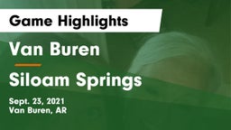 Van Buren  vs Siloam Springs  Game Highlights - Sept. 23, 2021