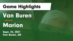Van Buren  vs Marion Game Highlights - Sept. 25, 2021