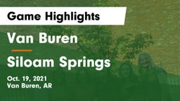 Van Buren  vs Siloam Springs  Game Highlights - Oct. 19, 2021
