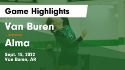 Van Buren  vs Alma  Game Highlights - Sept. 15, 2022