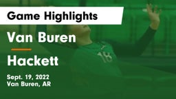 Van Buren  vs Hackett  Game Highlights - Sept. 19, 2022