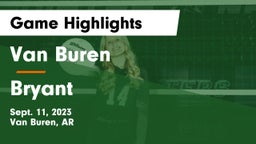 Van Buren  vs Bryant  Game Highlights - Sept. 11, 2023