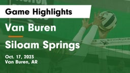 Van Buren  vs Siloam Springs  Game Highlights - Oct. 17, 2023
