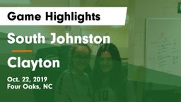 South Johnston  vs Clayton  Game Highlights - Oct. 22, 2019