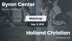 Matchup: Byron Center vs. Holland Christian  2016