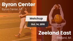 Matchup: Byron Center vs. Zeeland East  2016