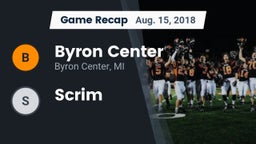 Recap: Byron Center  vs. Scrim 2018