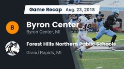 Recap: Byron Center  vs. Forest Hills Northern Public Schools 2018