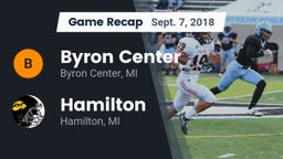 Recap: Byron Center  vs. Hamilton  2018
