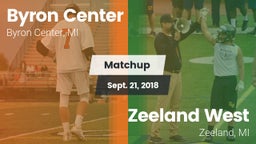 Matchup: Byron Center vs. Zeeland West  2018