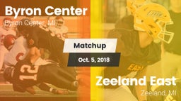 Matchup: Byron Center vs. Zeeland East  2018