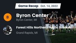 Recap: Byron Center  vs. Forest Hills Northern Public Schools 2022