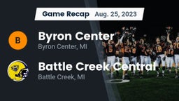 Recap: Byron Center  vs. Battle Creek Central  2023