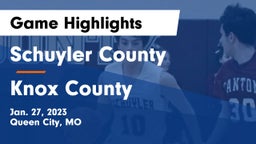 Schuyler County vs Knox County  Game Highlights - Jan. 27, 2023