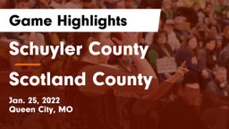 Schuyler County vs Scotland County  Game Highlights - Jan. 25, 2022