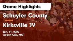 Schuyler County vs Kirksville JV Game Highlights - Jan. 31, 2022