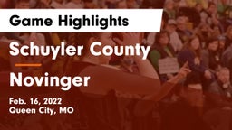 Schuyler County vs Novinger Game Highlights - Feb. 16, 2022