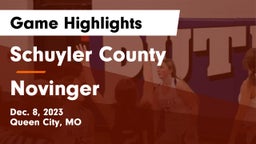 Schuyler County vs Novinger Game Highlights - Dec. 8, 2023