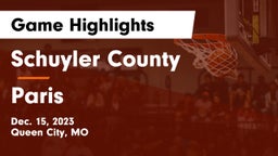 Schuyler County vs Paris  Game Highlights - Dec. 15, 2023