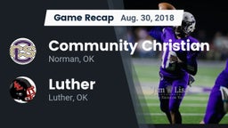 Recap: Community Christian  vs. Luther  2018