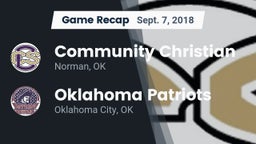 Recap: Community Christian  vs. Oklahoma Patriots 2018