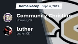 Recap: Community Christian  vs. Luther  2019