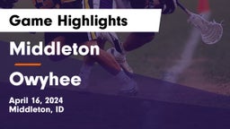 Middleton  vs Owyhee Game Highlights - April 16, 2024