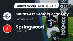 Recap: Southwest Georgia Academy  vs. Springwood  2017